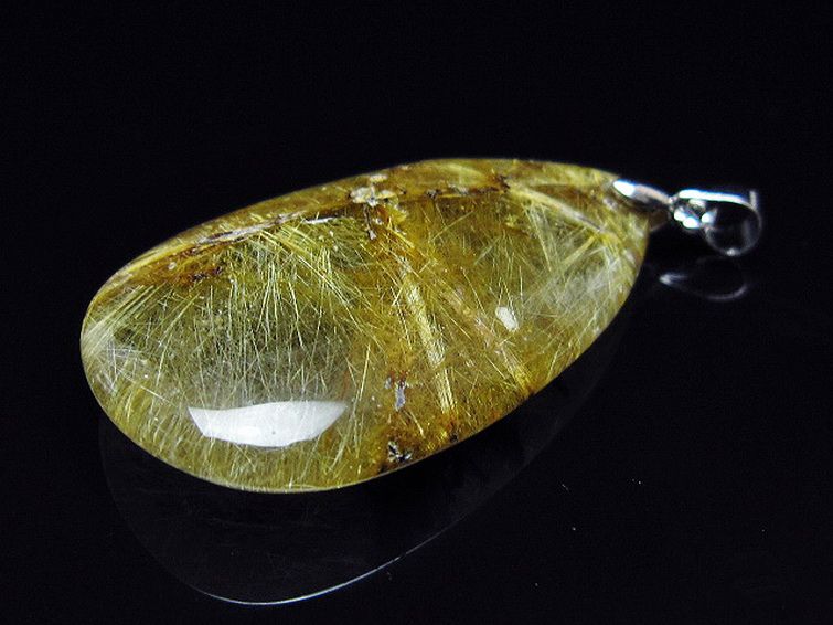 ゴールドタイチンルチル ペンダント [T86-7536] 3枚目