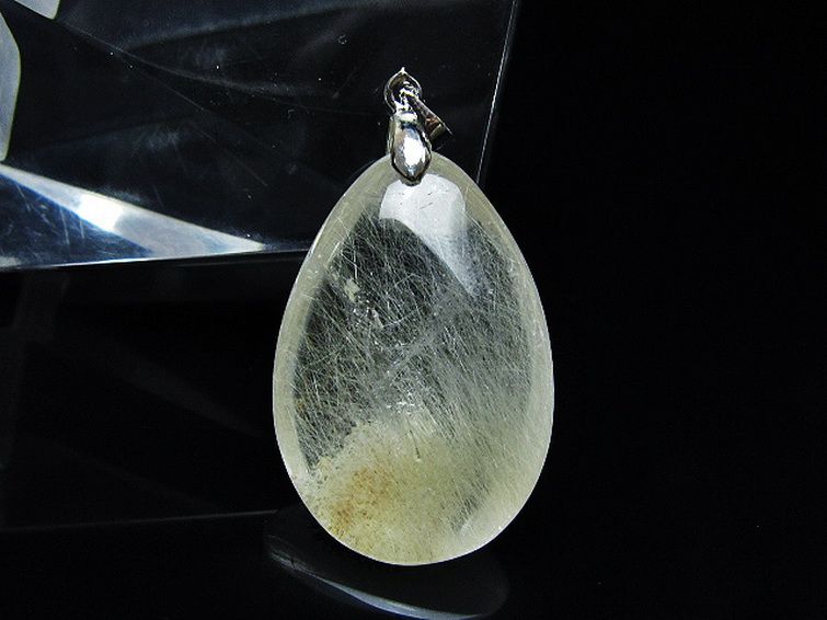 プラチナ入水晶 ペンダント [T86-7538] 1枚目