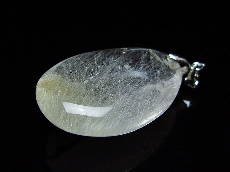 プラチナ入水晶 ペンダント [T86-7538] 3枚目