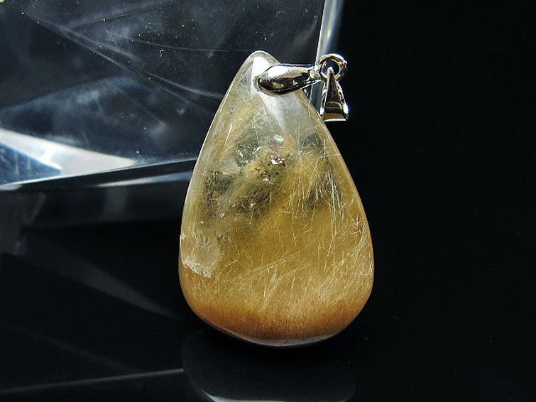 放射金針ルチル水晶 ペンダント [T86-7539] 1枚目