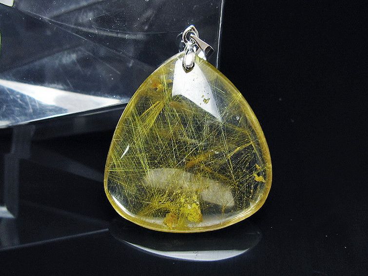 金針ルチル水晶 ペンダント [T86-7541] 1枚目