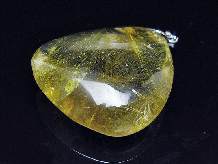 金針ルチル水晶 ペンダント [T86-7541] 3枚目
