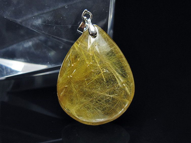 金針ルチル水晶 ペンダント [T86-7542] 1枚目