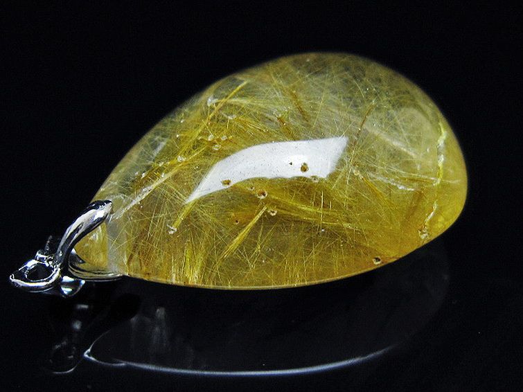 金針ルチル水晶 ペンダント [T86-7542] 3枚目