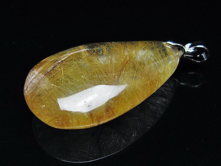 金針ルチル水晶 ペンダント [T86-7545] 3枚目