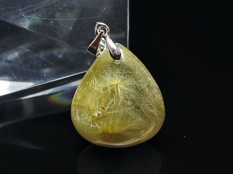 ゴールドタイチンルチル ペンダント [T86-7547] 1枚目