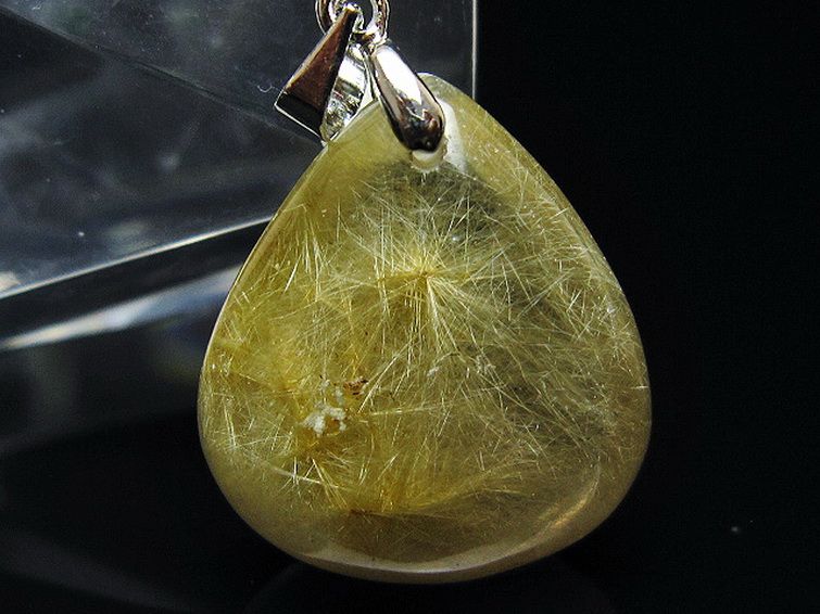 ゴールドタイチンルチル ペンダント [T86-7547] 2枚目