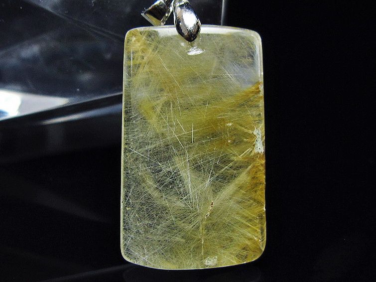 金針ルチル水晶 ペンダント [t86-7548] 2枚目