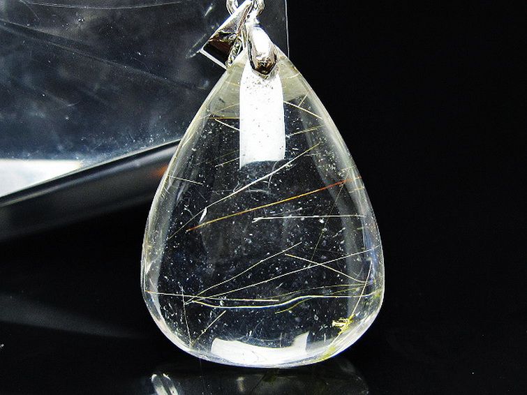 金針ルチル水晶 ペンダント [t86-7701] 2枚目