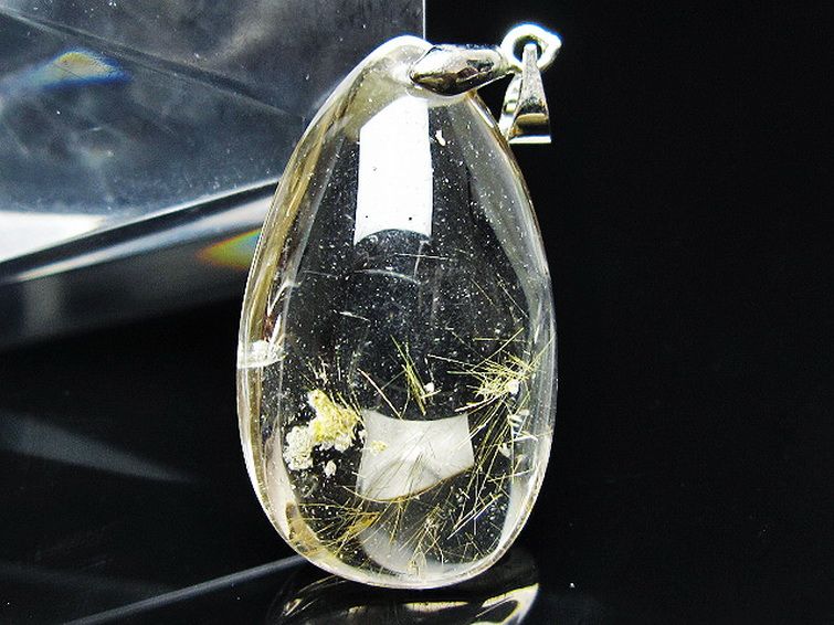 金針ルチル水晶 ペンダント [t86-7702] 2枚目