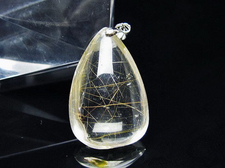 金針ルチル水晶 ペンダント [t86-7705] 1枚目