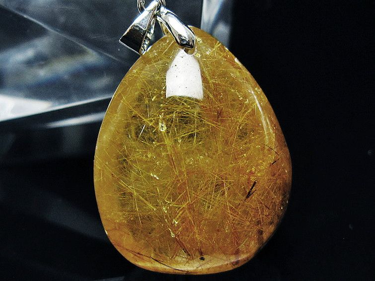 金針ルチル水晶 ペンダント [t86-7726] 2枚目