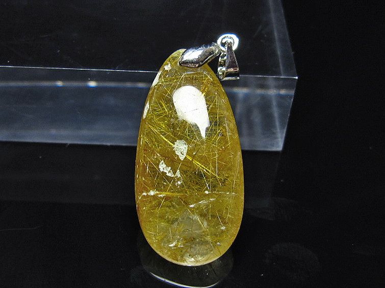 金針ルチル水晶 ペンダント [t86-7762] 2枚目