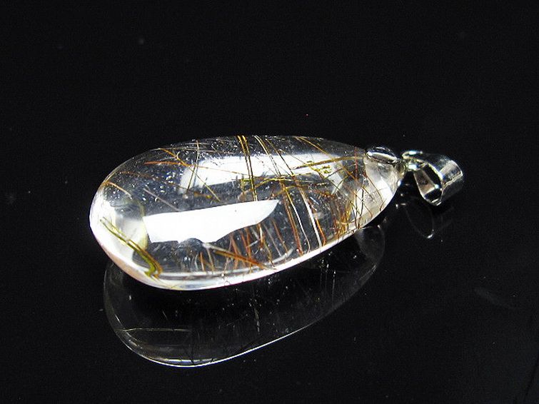 金針ルチル水晶 ペンダント [t86-7781] 1枚目