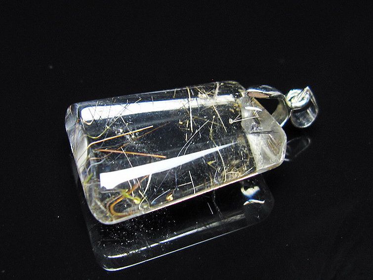金針ルチル水晶 ペンダント [t86-7784] 1枚目