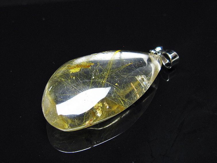 金針ルチル水晶 ペンダント [t86-7785] 1枚目