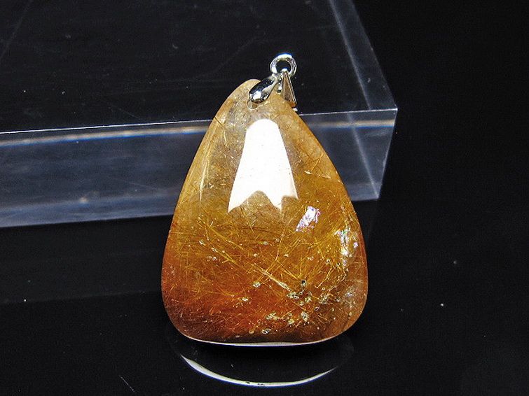 金針ルチル水晶 ペンダント [t86-7795] 2枚目