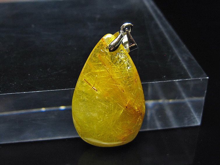 金針ルチル水晶 ペンダント [t86-7827] 2枚目