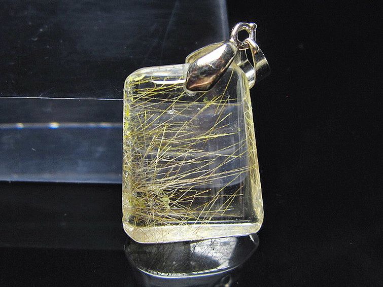 金針ルチル水晶 ペンダント [t86-7848] 2枚目