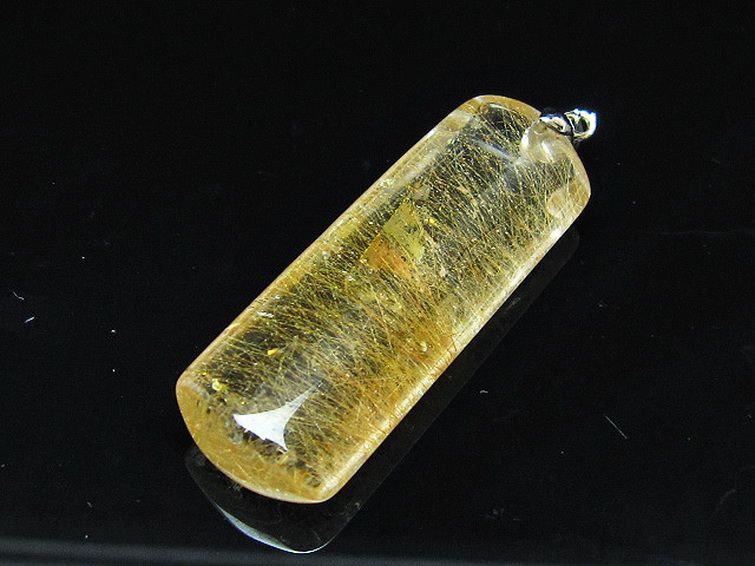 金針ルチル水晶 ペンダント [t86-7882] 1枚目