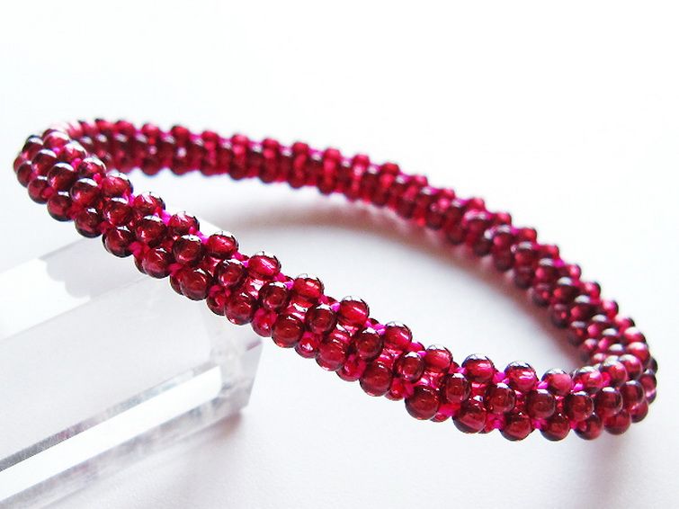 ガーネット ブレスレット 7mm [t87-14823] 1枚目