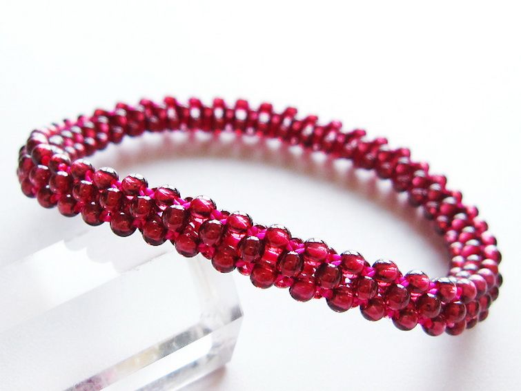 ガーネット ブレスレット 7mm [t87-14838] 1枚目