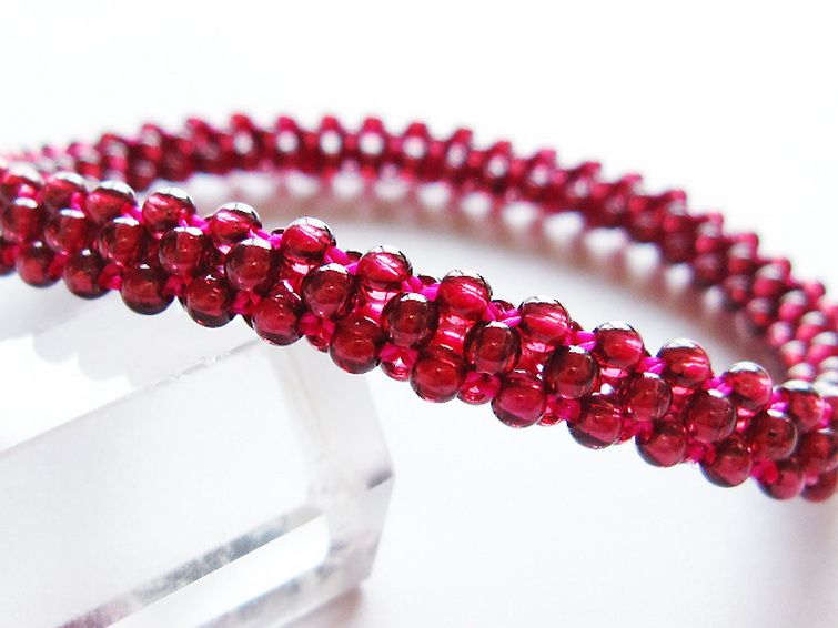 ガーネット ブレスレット 7mm [t87-14838] 2枚目