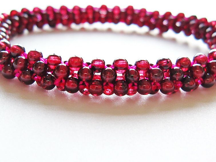 ガーネット ブレスレット 8mm [t87-14866] 3枚目