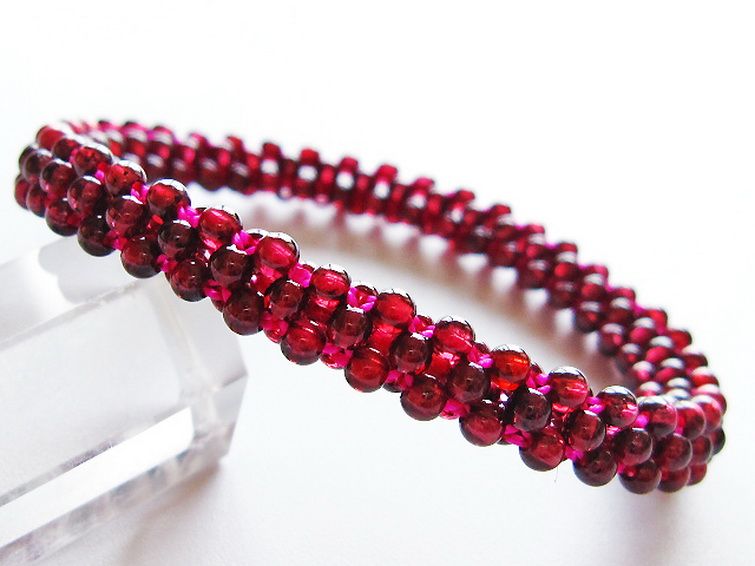ガーネット ブレスレット 8mm [T87-14878] 1枚目
