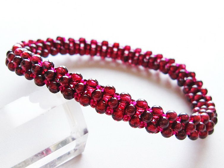 ガーネット ブレスレット 8mm [T87-14883] 1枚目