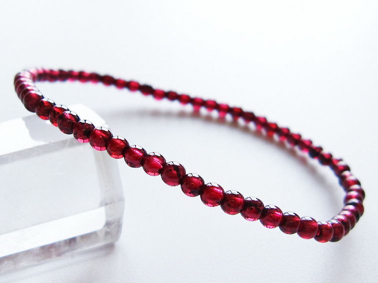 ガーネット ブレスレット 3mm [t87-14906] 1枚目