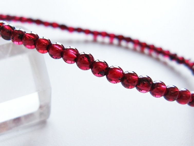 ガーネット ブレスレット 3mm [t87-14906] 3枚目