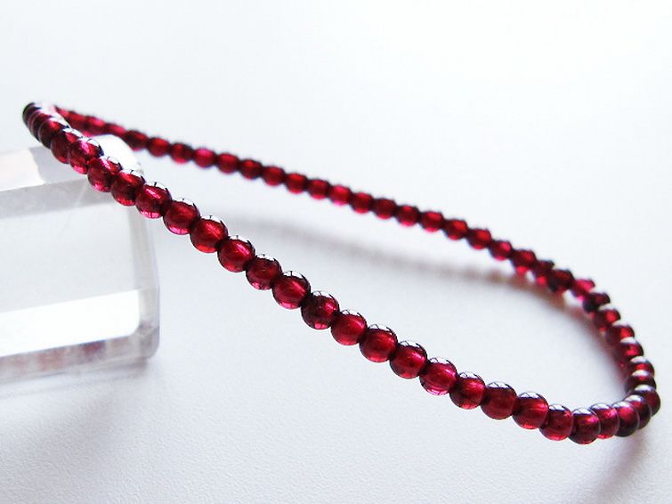 ガーネット ブレスレット 3mm [t87-14907] 1枚目