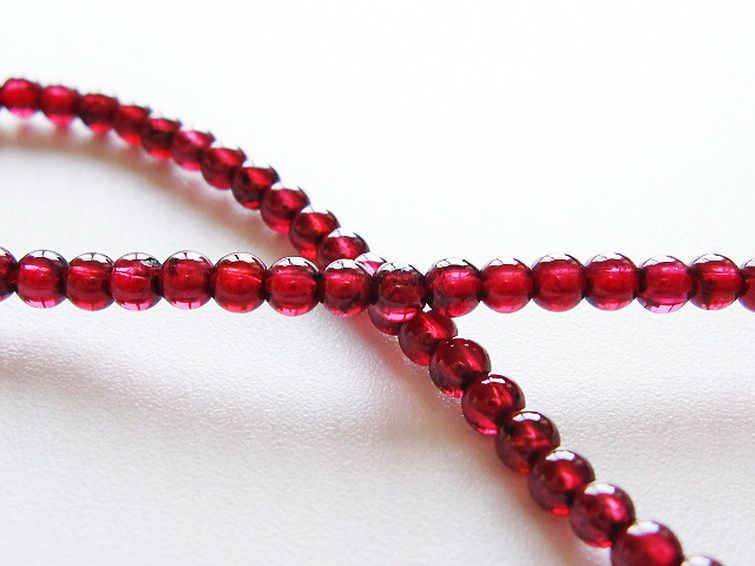 ガーネット ブレスレット 3mm [t87-14907] 2枚目