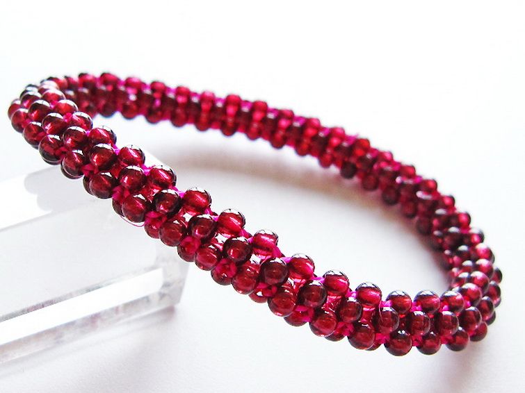ガーネット ブレスレット 8mm [T87-14914] 1枚目