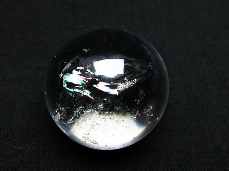虹入り ヒマラヤ水晶 丸玉 24mm [t91-8027] 1枚目