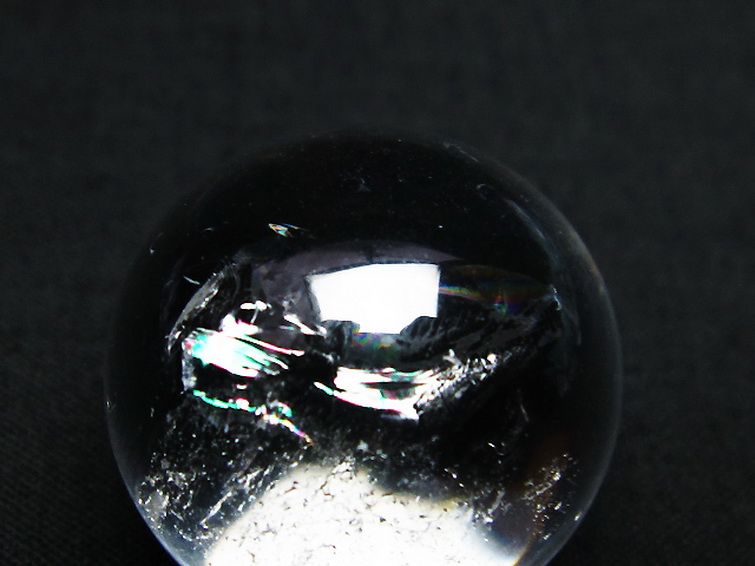 虹入り ヒマラヤ水晶 丸玉 24mm [t91-8027] 2枚目