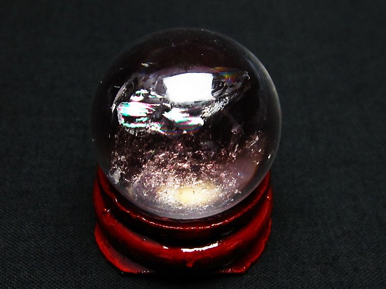 虹入り ヒマラヤ水晶 丸玉 24mm [t91-8027] 3枚目