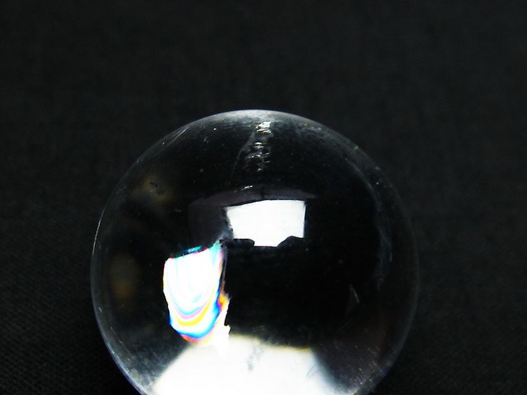 虹入り ヒマラヤ水晶 丸玉 23mm [t91-8049] 2枚目