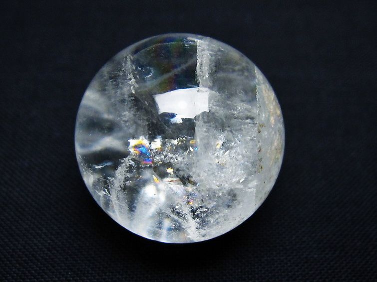 虹入り ヒマラヤ水晶 丸玉 24mm [t91-9121] 1枚目