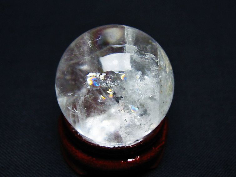 虹入り ヒマラヤ水晶 丸玉 24mm [t91-9121] 3枚目