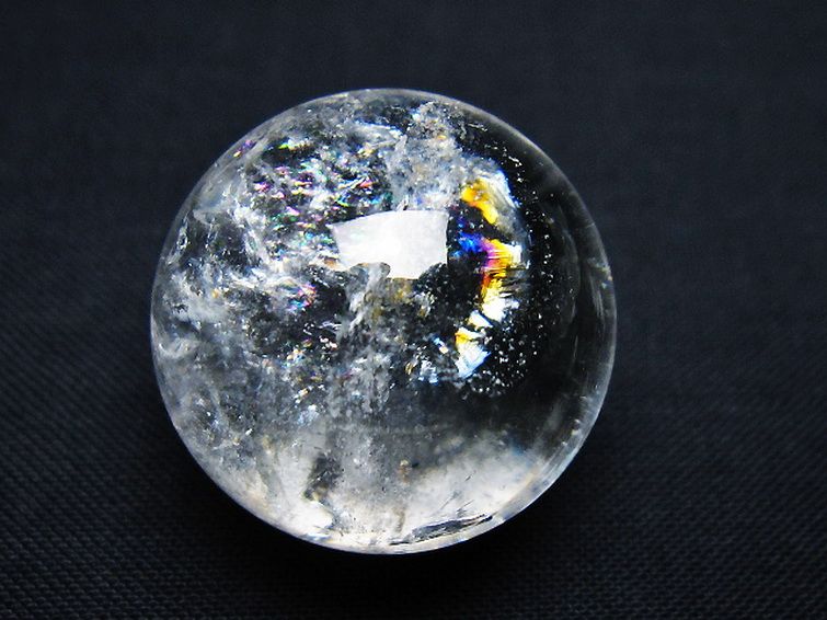 虹入り ヒマラヤ水晶 丸玉 25mm [t91-9169] 1枚目