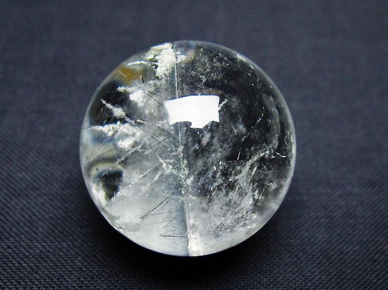 ガーデンルチル水晶 丸玉 25mm [t91-9173]