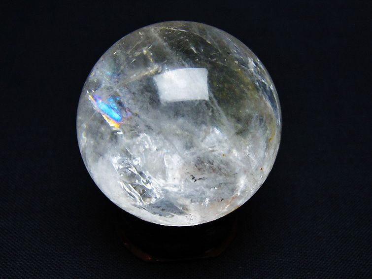 虹入り ヒマラヤ水晶 丸玉 36mm [t91-9197] 3枚目