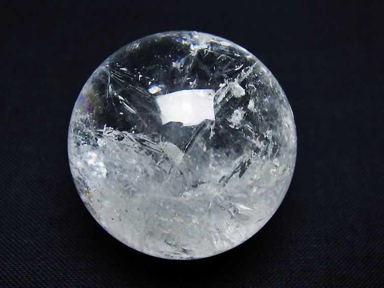 ヒマラヤ水晶 丸玉 34mm [t91-9203] 1枚目