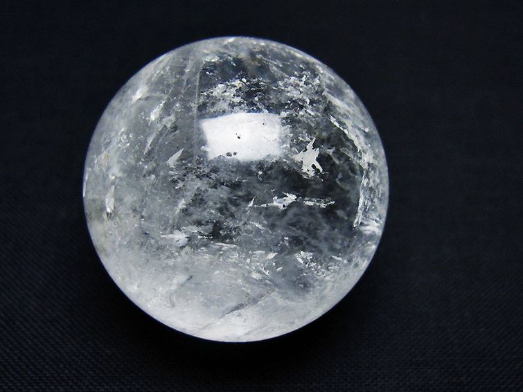 ヒマラヤ水晶 丸玉 32mm [t91-9213] 1枚目