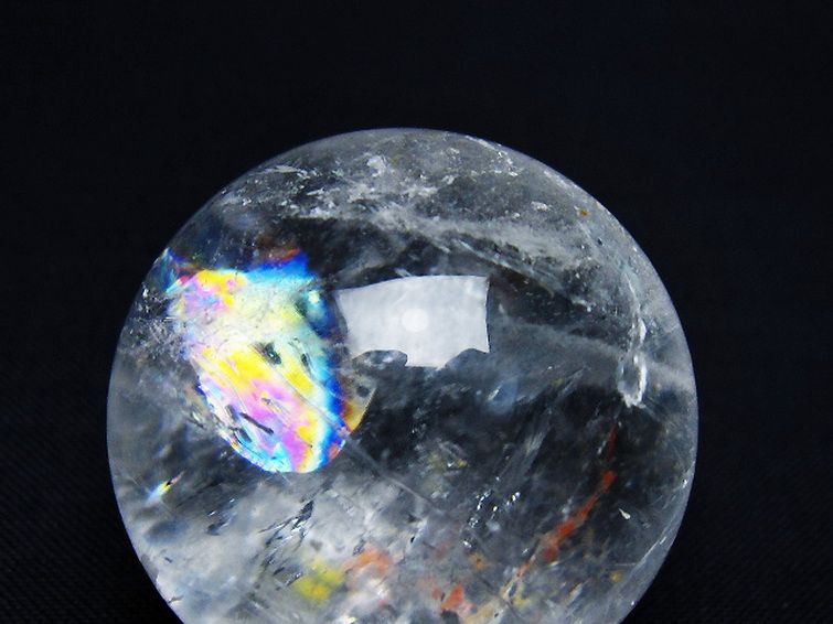✳️専用、‼️✨クラックと透明度と虹の共演✨虹入り ヒマラヤ水晶 丸玉 天然石 原石 虹入り ヒマラヤ水晶 丸玉 35mm [t91-9230]