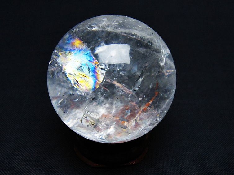 虹入り ヒマラヤ水晶 丸玉 35mm [t91-9230]