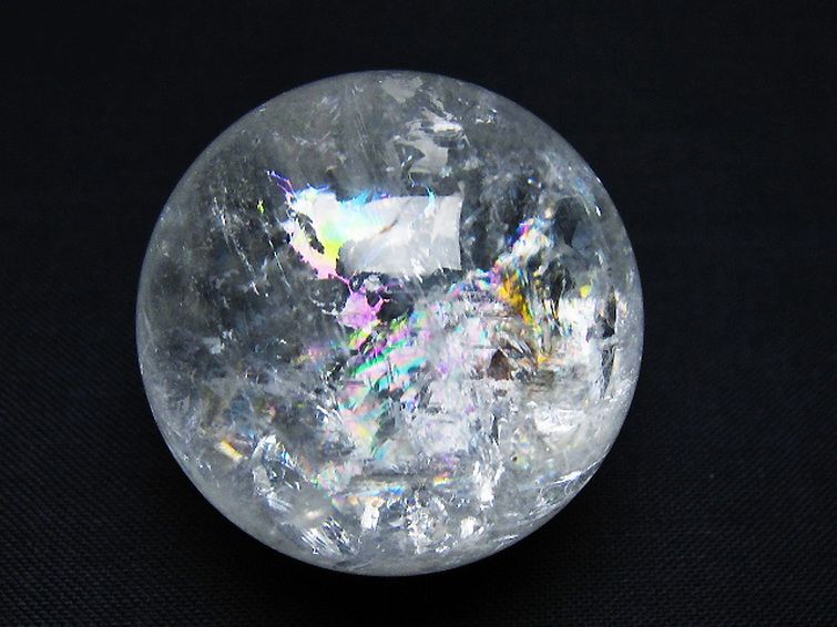 虹入り ヒマラヤ水晶 丸玉 35mm [t91-9231] 1枚目