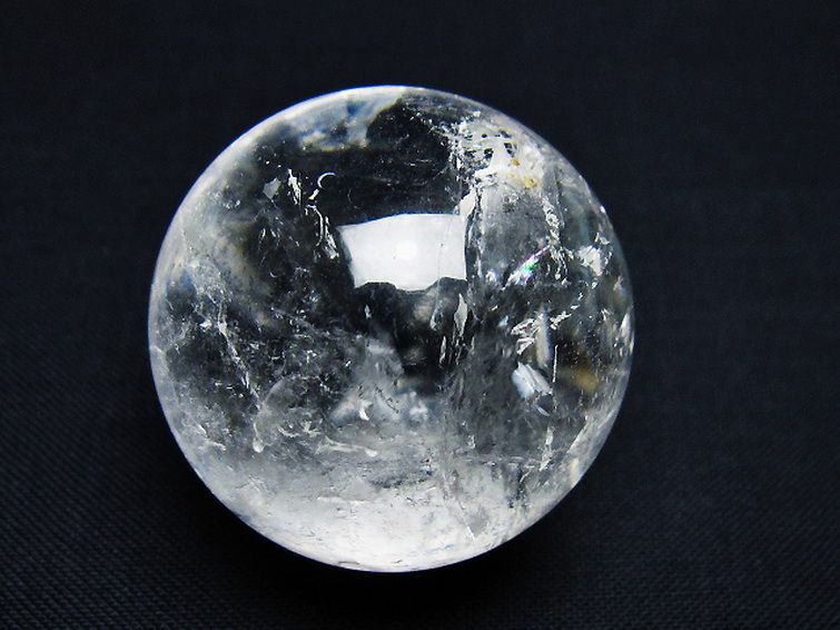 ヒマラヤ水晶 丸玉 33mm [t91-9264] 1枚目